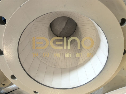 Alumina Cerâmica revestida com cotovelo Durável e para sistemas de tubulação industrial