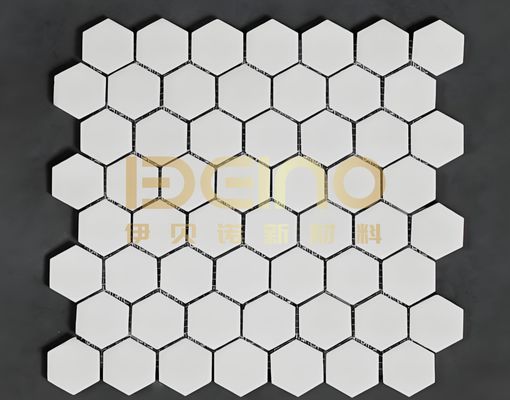 Placa de revestimento cerâmico de mosaico hexagonal de alumina resistente ao desgaste