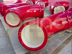 Tubo com revestimento de mangas de cerâmica industrial, revestimento de cerâmica de alumínio anti-desgaste