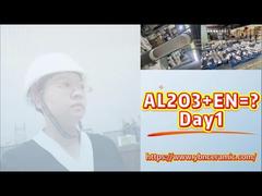 Tubulação com manga cerâmica de alumina de grande diâmetro